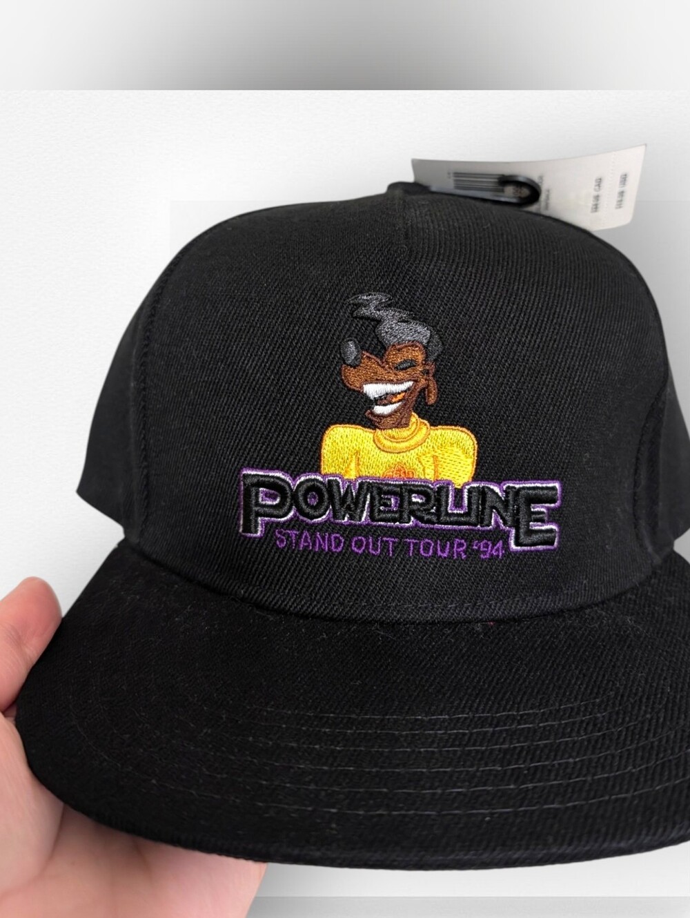 Disney Powerline Hat NWT Snapback A Goofy Movie Stand Out Tour 94 Black